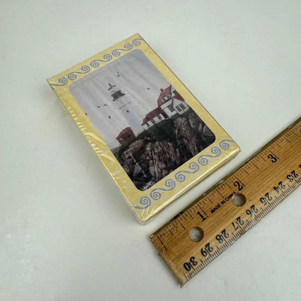 Vintage Sealed Cape Shore Yarmouth Maine Playing Cards Lighthouse Souvenir Beach